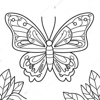 Colorful Butterfly Moth Coloring Page 15430-12450