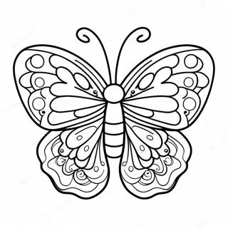 Colorful Butterfly Moth Coloring Page 15430-12451