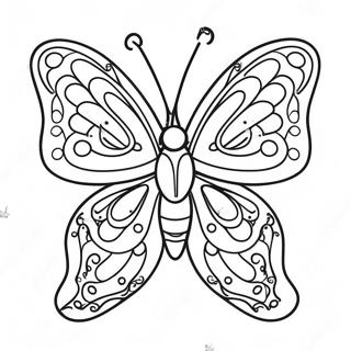 Colorful Butterfly Moth Coloring Page 15430-12452