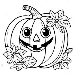 Vintage Halloween Pumpkin Coloring Page 15449-12470