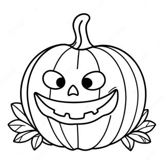 Vintage Halloween Pumpkin Coloring Page 15449-12472