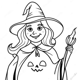 Spooky Vintage Witch Coloring Page 15450-12466