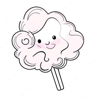 Cotton Candy Coloring Pages