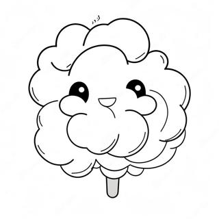 Fluffy Cotton Candy Coloring Page 15460-12473