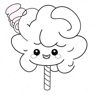 Fluffy Cotton Candy Coloring Page 15460-12475