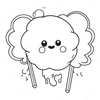 Fluffy Cotton Candy Coloring Page 15460-12476