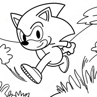 Sonic Speeding Through Green Hill Zone Coloring Page 15470-12484