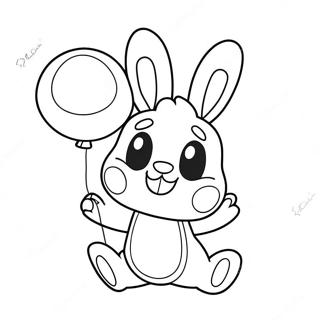 Cute Toy Bonnie With A Balloon Coloring Page 15490-12501