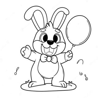 Cute Toy Bonnie With A Balloon Coloring Page 15490-12502