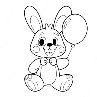 Cute Toy Bonnie With A Balloon Coloring Page 15490-12503