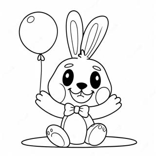 Cute Toy Bonnie With A Balloon Coloring Page 15490-12504