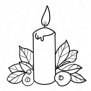 Festive Candle Lighting Coloring Page 15500-12508