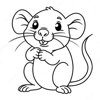 Cute Rat Coloring Page 15509-12518