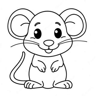 Cute Rat Coloring Page 15509-12520