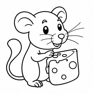 Funny Rat With Cheese Coloring Page 15510-12515