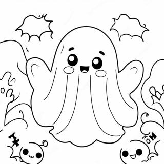 Creepy Kawaii Ghost Coloring Page 1551-1284