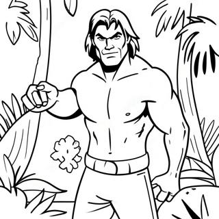 Tarzan Jungle Adventure Coloring Page 15529-12530