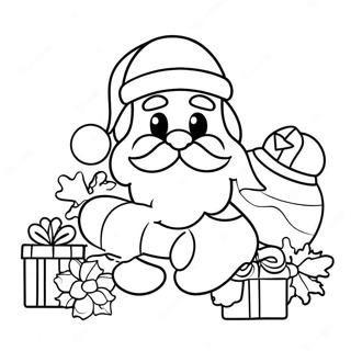 Christmas In July Santa Coloring Page 15539-12534