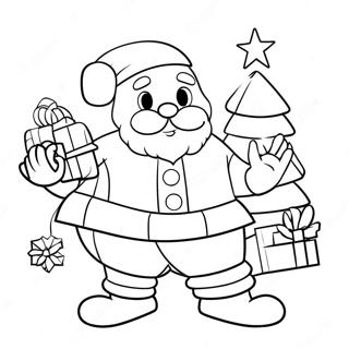 Christmas In July Santa Coloring Page 15539-12536