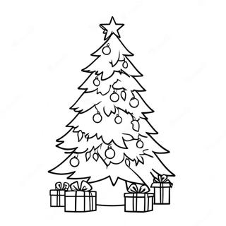 Festive Christmas Tree Coloring Page 15540-12544