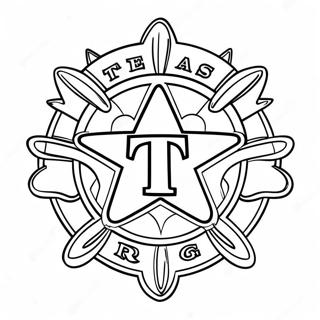 Texas Rangers Logo Coloring Page 15559-12555