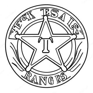 Texas Rangers Logo Coloring Page 15559-12556