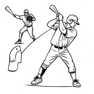 Texas Rangers Player In Action Coloring Page 15560-12566