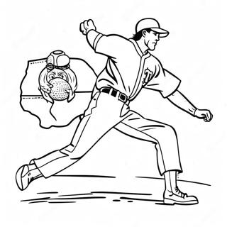 Texas Rangers Player In Action Coloring Page 15560-12567