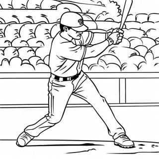 Texas Rangers Player In Action Coloring Page 15560-12568