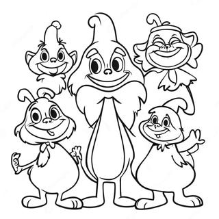 Cheerful Whoville Characters Coloring Page 15580-12576