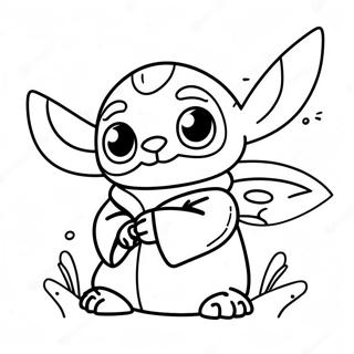 Stitch And Baby Yoda Coloring Page 15599-12596