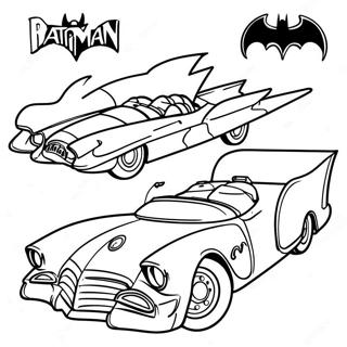 Classic Batmobile In Gotham Coloring Page 15610-12597