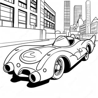 Classic Batmobile In Gotham Coloring Page 15610-12598