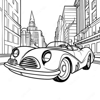 Classic Batmobile In Gotham Coloring Page 15610-12599