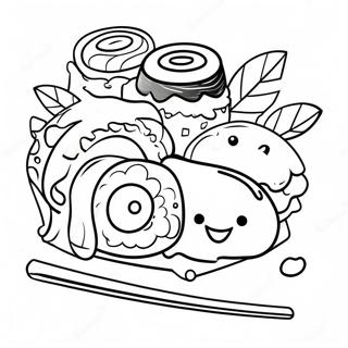 Sushi Coloring Pages