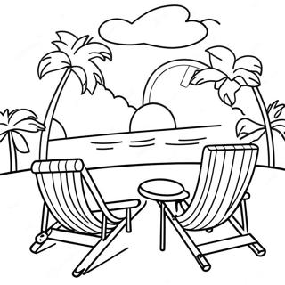 Relaxing Summer Sunset Coloring Page 15620-12605