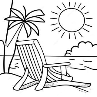 Relaxing Summer Sunset Coloring Page 15620-12606