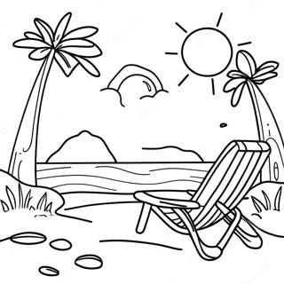 Relaxing Summer Sunset Coloring Page 15620-12608