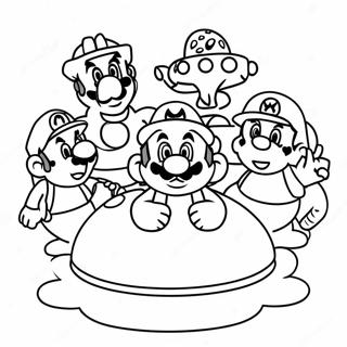 Mario Party With Friends Coloring Page 15640-12621