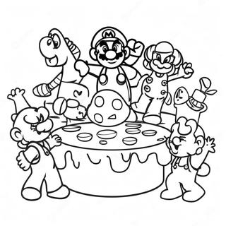 Mario Party With Friends Coloring Page 15640-12622