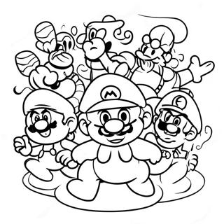 Mario Party With Friends Coloring Page 15640-12623