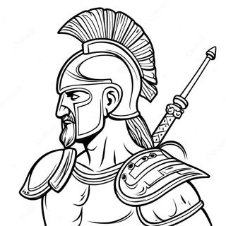 Ancient Rome Gladiator Coloring Page 15659-12634