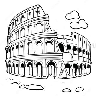 Ancient Rome Colosseum Coloring Page 15660-12639