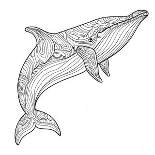 Majestic Blue Whale Swimming Coloring Page 15670-12652