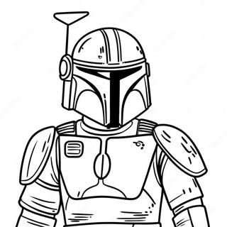 Boba Fett In Battle Armor Coloring Page 15680-12654