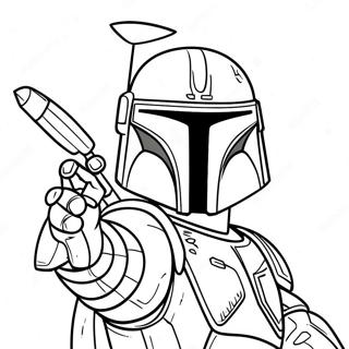 Boba Fett In Battle Armor Coloring Page 15680-12656