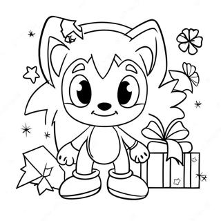 Christmas Sonic Coloring Page 15699-12665