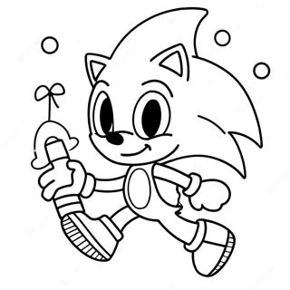 Christmas Sonic Coloring Page 15699-12666