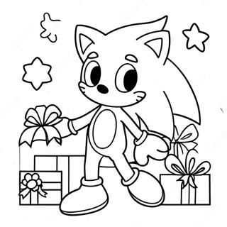 Christmas Sonic Coloring Page 15699-12667