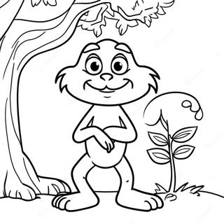 Lorax Holding A Tree Coloring Page 15720-12687